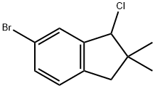 6-BROMO-1-CHLORO-2,3-DIHYDRO-2,2-DIMETHYL-1H-INDENE Struktur