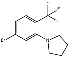 1-(5-Bromo-2-(trifluoromethyl)phenyl)pyrrolidine Struktur