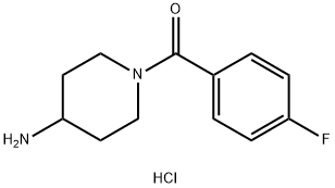 (4-AMINO-PIPERIDIN-1-YL)-(4-FLUORO-PHENYL)-METHANONE HYDROCHLORIDE Struktur