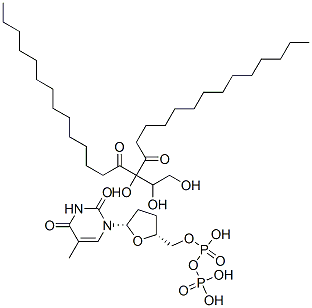 3'-deoxythymidine diphosphate dimyristoylglycerol Struktur