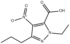 1-ETHYL-4-NITRO-3-PROPYL-1H-PYRAZOLE-5-CARBOXYLIC ACID Struktur