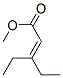 3-Ethyl-2-pentenoic acid methyl ester Struktur