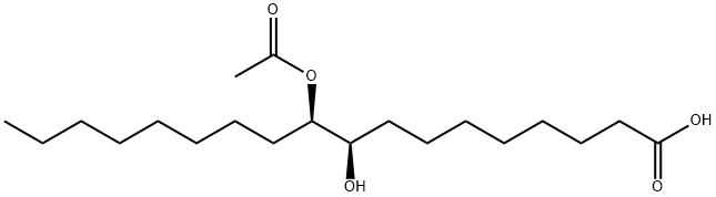 (R*,R*)-10-acetoxy-9-hydroxyoctadecanoic acid Struktur