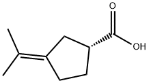 Cyclopentanecarboxylic acid, 3-(1-methylethylidene)-, (R)- (9CI) Struktur