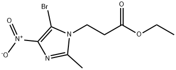 ETHYL 3-(5-BROMO-2-METHYL-4-NITRO-1H-IMIDAZOL-1-YL)PROPANOATE Struktur