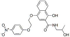 1-HYDROXY-N-(2-HYDROXYPROPYL)-4-(2-(4-NITROPHENOXY)ETHOXY)-2-NAPHTHAMIDE Struktur