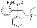 N-(3,3-Diphenyl-3-carbamoylpropyl)-N,N-dimethylethanaminium Struktur