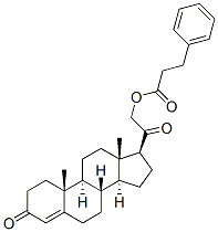 21-hydroxypregn-4-ene-3,20-dione 21-(3-phenylpropionate)  Struktur