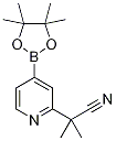 2-Methyl-2-[4-(tetramethyl-1,3,2-dioxaborolan-2-yl)pyridin-2-yl]propanenitrile Struktur