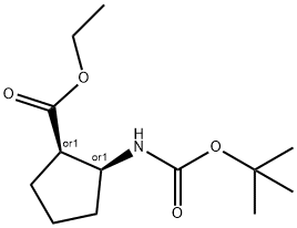 cis-ethyl 2-(tert-butoxycarbonylaMino)cyclopentanecarboxylate Struktur