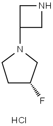 (3R)-1-(azetidin-3-yl)-3-fluoropyrrolidine dihydrochloride Struktur