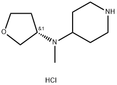 N-Methyl-N-[(3S)-tetrahydrofuran-3-yl]piperidin-4-amine hydrochloride Struktur