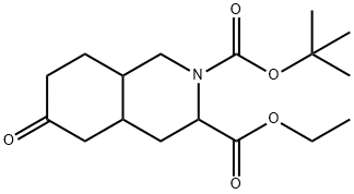 Ethyl 2-Boc-6-oxo-octahydro-isoquinoline-3-carboxylate Struktur