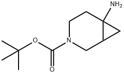 6-Amino-3-aza-bicyclo[4.1.0]heptane-3-carboxylic acid tert-butyl ester Struktur