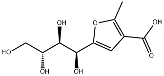 2-METHYL-5-(1,2,3,4-TETRAHYDROXYBUTYL)-3-FUROIC ACID Struktur