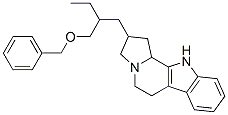 2-[2-[(Benzyloxy)methyl]butyl]-2,3,5,6,11,11b-hexahydro-1H-indolizino[8,7-b]indole Struktur