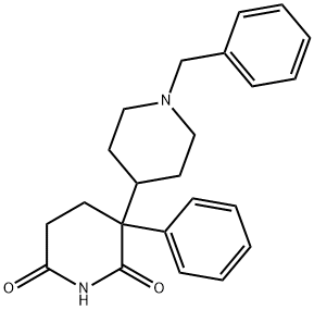 3-(1-benzyl-4-piperidyl)-3-phenyl-piperidine-2,6-dione Struktur