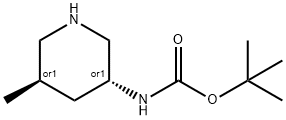 trans-3-(Boc-amino)-5-methylpiperidine Struktur