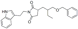 2-[2-[(Benzyloxy)methyl]butyl]-N-[2-(1H-indol-3-yl)ethyl]succinimide Struktur