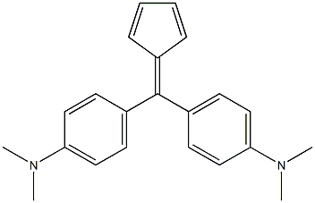 Bis[p-(dimethylamino)phenyl]fulvene Struktur