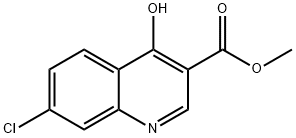 3-Quinolinecarboxylic acid, 7-chloro-4-hydroxy-, Methyl ester Struktur