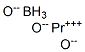 boron praseodymium(3+) trioxide Struktur