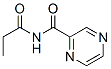 Pyrazinecarboxamide,  N-(1-oxopropyl)-  (9CI) Struktur