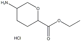 Ethyl 5-amino-tetrahydro-pyran-2-carboxylate hydrochloride Struktur