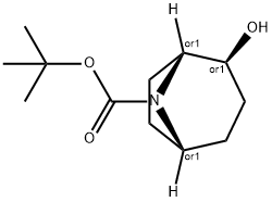 exo-8-Boc-2-hydroxy-8-azabicyclo[3.2.1]octane Struktur