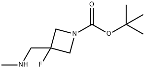 1-Boc-3-(methylaminomethyl)-3-fluoroazetidine Struktur