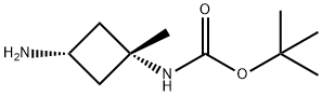 trans-(3-AMino-1-Methyl-cyclobutyl)carbaMic acid tert-butyl este Struktur