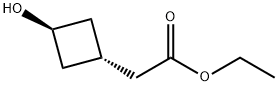 Ethyl 2-(trans-3-hydroxycyclobutyl)acetate Struktur