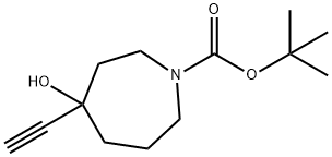 1-Boc-4-ethynyl-4-hydroxyazepane Struktur