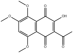 2-Acetyl-3-hydroxy-5,6,8-trimethoxy-1,4-naphthoquinone Struktur