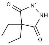 1-Pyrazolidinyl,  4,4-diethyl-3,5-dioxo-  (9CI) Struktur