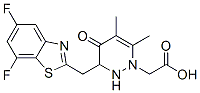 3,4-dihydro-4-oxo-5,6-dimethyl-3-((5,7-difluorobenzothiazol-2-yl)methyl)-1-pyridazineacetic acid Struktur