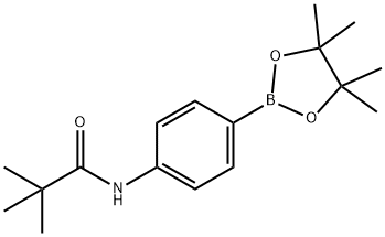 2,2-Dimethyl-N-[4-(tetramethyl-1,3,2-dioxaborolan-2-yl)phenyl]propanamide Struktur