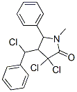 3,3-dichloro-4-(alpha-chlorobenzyl)-1-methyl-5-phenyl-2-pyrrolidinone Struktur