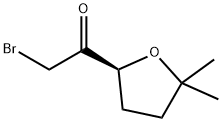 Ethanone, 2-bromo-1-(tetrahydro-5,5-dimethyl-2-furanyl)-, (S)- (9CI) Struktur