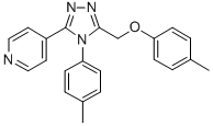 4-(5-((4-Methylphenoxy)methyl)-4-(4-methylphenyl)-4H-1,2,4-triazol-3-y l)pyridine Struktur