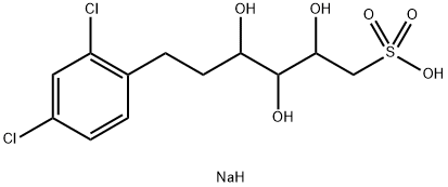 6-(2,4-dichlorophenyl)-2,3,4-trihydroxyhexanesulfonic acid Struktur