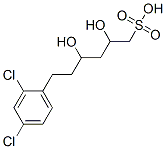 6-(2,4-dichlorophenyl)-2,4-dihydroxyhexane-1-sulfonic acid Struktur