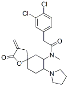 3,4-dichloro-N-methyl-N-(3-methylene-2-oxo-8-(1-pyrrolidinyl)-1-oxaspiro(4,5)dec-7-yl)benzeneacetamide Struktur