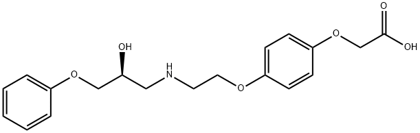 (S)-4-[2-HYDROXY-3-PHENOXYPROPYLAMINOETHOXY]PHENOXYACETIC ACID HYDROCHLORIDE Struktur