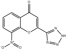 8-Nitro-2-tetrazol-5-yl-4-oxo-4H-1-benzopyran Struktur