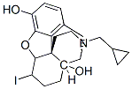 6-iodo-3,14-dihydroxy-17-(cyclopropylmethyl)-4,5-epoxymorphinan Struktur