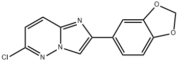 2-(1,3-Benzodioxol-5-yl)-6-chloroimidazo[1,2-b]pyridazine Struktur