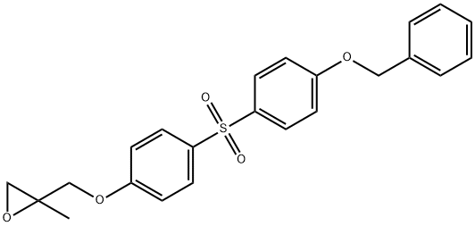 4-Benzyloxy-4''-(2,3-epoxy-2-methylpropoxy)-diphenylsulfone Struktur