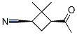 Cyclobutanecarbonitrile, 3-acetyl-2,2-dimethyl-, cis- (9CI) Struktur