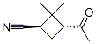 Cyclobutanecarbonitrile, 3-acetyl-2,2-dimethyl-, trans- (9CI) Struktur